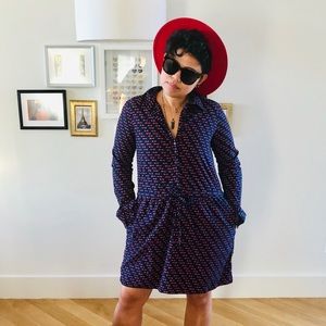 Blue and Red Arrow Dress